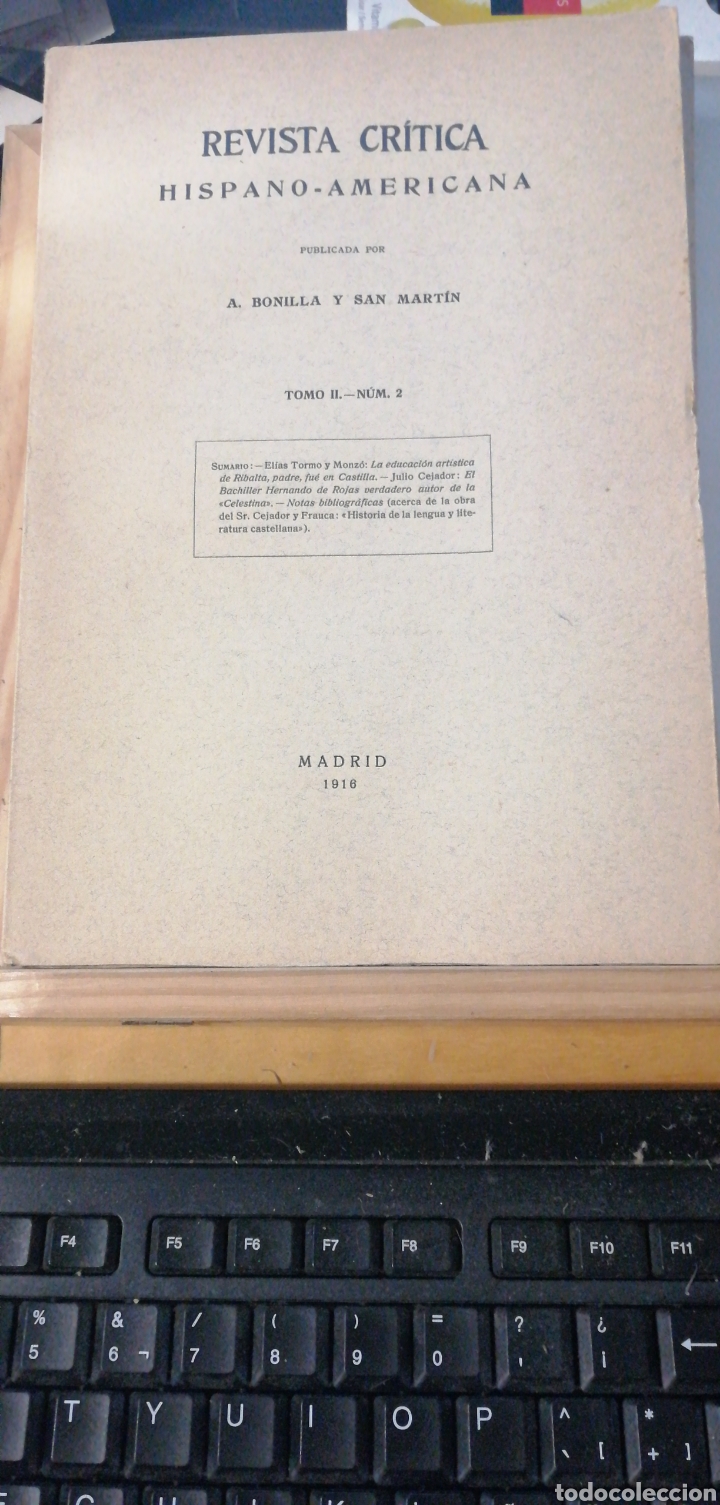 Collection Magazines and Newspapers: Revista Cr&iacute;tica Hispano-Americana. Publicada por Adolfo Bonilla. 1916 Tomo II Num 2 Elias Tormo y Mo