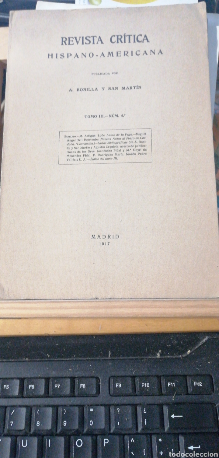 Collection Magazines and Newspapers: Revista Cr&iacute;tica Hispano-Americana. Publicada por Adolfo Bonilla. 1917 Tomo III Num 4 Artigas Lobo La
