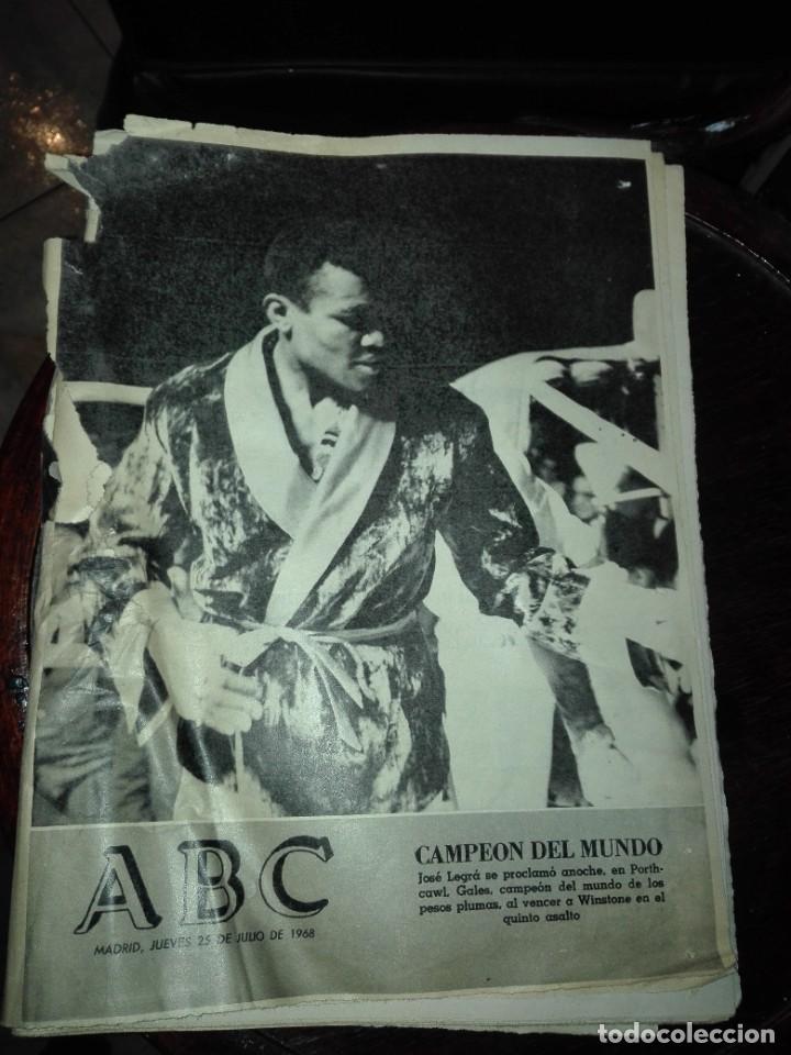 Coleccionismo de Revistas y Peri&oacute;dicos: ABC MADRID jueves 25 de julio de 1968 campe&oacute;n del mundo Jos&eacute; Legr&aacute;