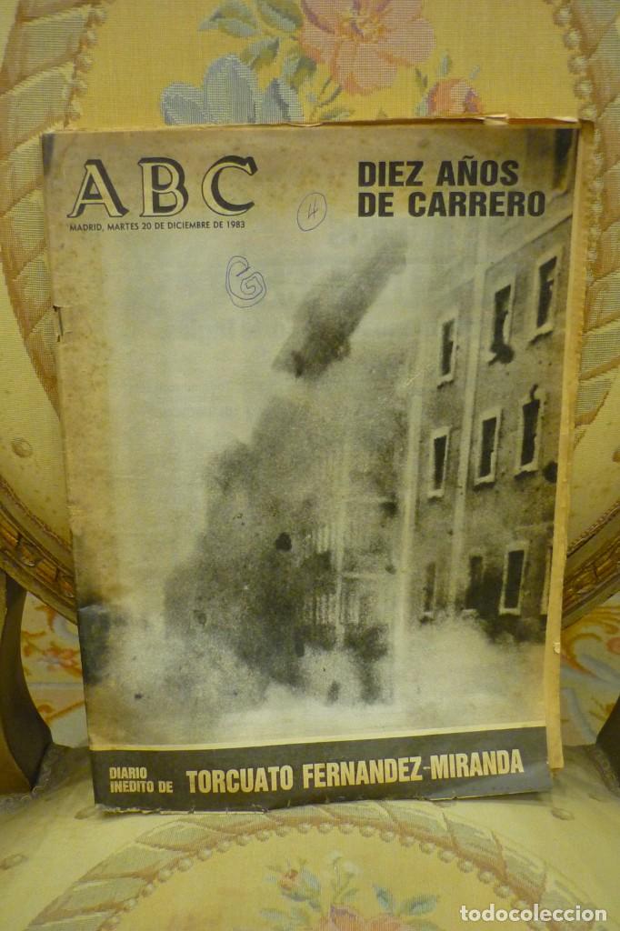 Coleccionismo de Revistas y Peri&oacute;dicos: ABC, MADRID, MARTES 20 DE DICIEMBRE DE 1.983. DIEZ A&Ntilde;OS DE CARRERO.