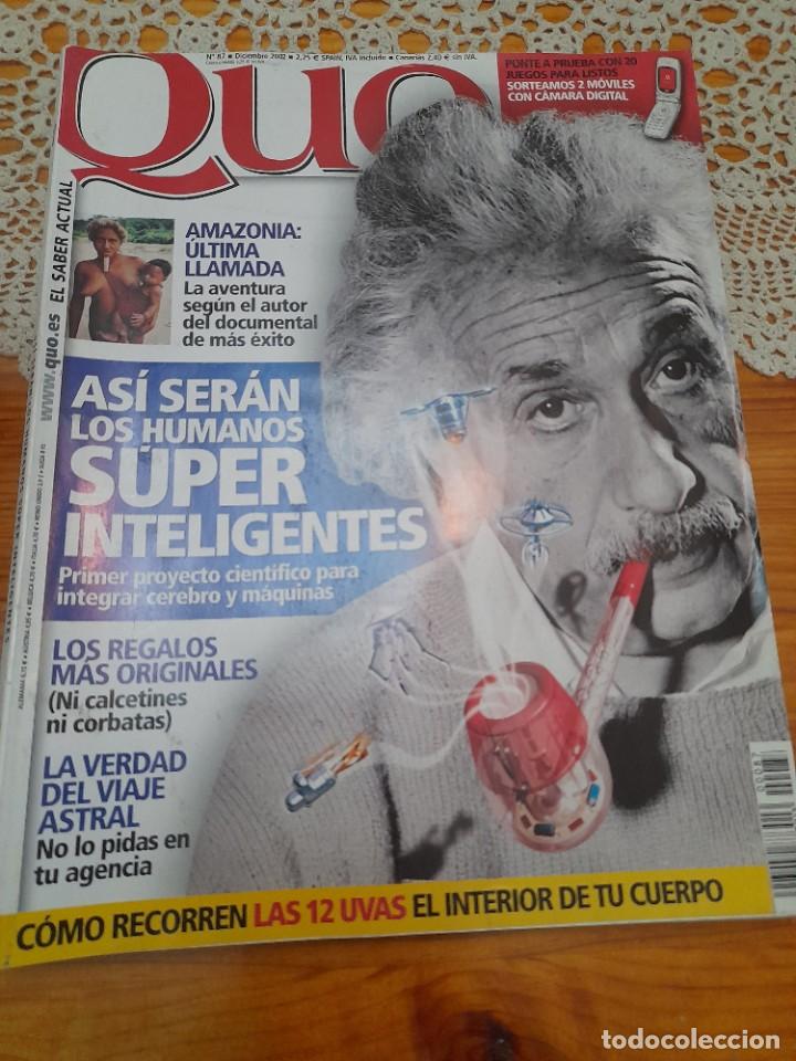 Coleccionismo de revistas y peri&oacute;dicos: Revista Quo 87 a&ntilde;o 2002 tierra virgen amazonas neurolog&iacute;a ciencia s&uacute;per inteligencia