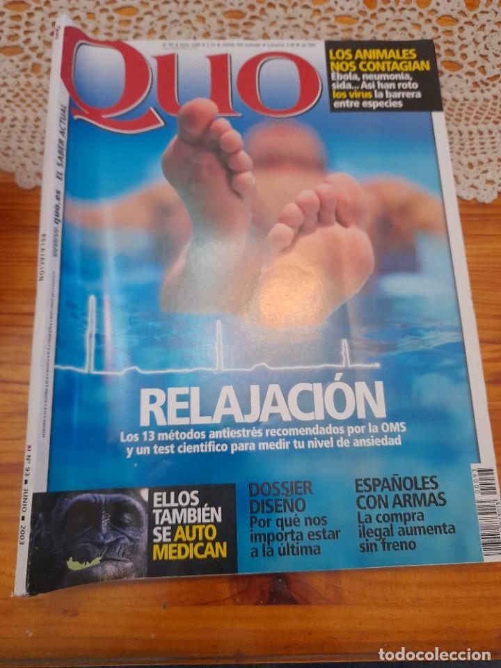 Coleccionismo de revistas y peri&oacute;dicos: Revista Quo 93 a&ntilde;o 2003 espa&ntilde;oles con armas e ebola neumonia sida virus