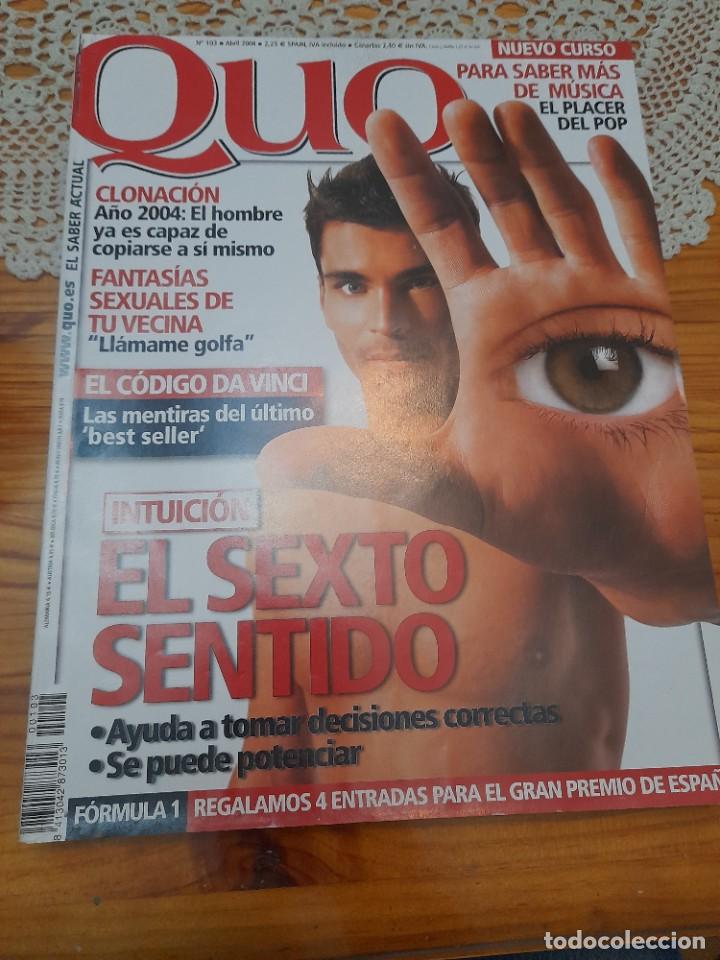 Coleccionismo de revistas y peri&oacute;dicos: Revista Quo 103 a&ntilde;o 2004 clonacion sexto sentido c&oacute;digo da vinci