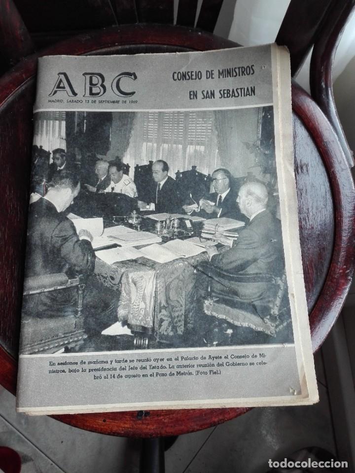 Coleccionismo de Revistas y Peri&oacute;dicos: ABC MADRID s&aacute;bado 13 de septiembre de 1969 Consejo de Ministros en San Sebasti&aacute;n