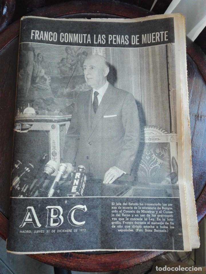 Coleccionismo de Revistas y Peri&oacute;dicos: ABC MADRID jueves 31 de diciembre de 1970 Franco conmuta las penas de muerte