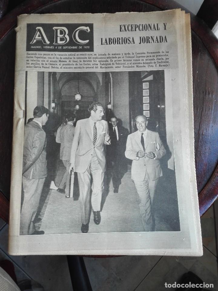 Coleccionismo de Revistas y Peri&oacute;dicos: ABC MADRID viernes 4 de septiembre de 1970 excepcional y laboriosa jornada