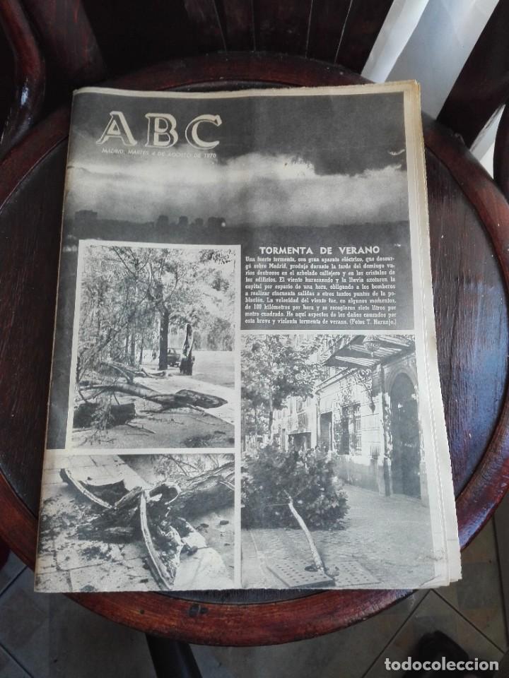 Coleccionismo de Revistas y Peri&oacute;dicos: ABC MADRID martes 4 de agosto de 1970 tormenta de verano