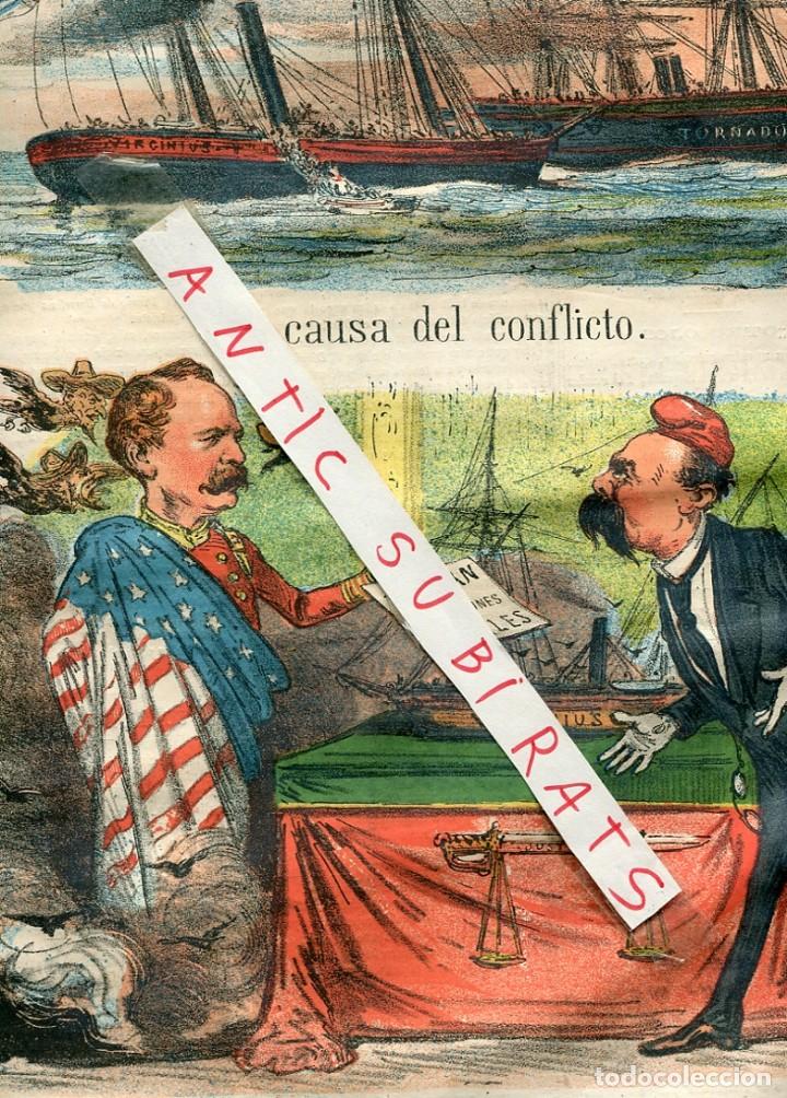 Coleccionismo de revistas y peri&oacute;dicos: SEMANARIO A&Ntilde;O 1873 TERCERA GUERRA CARLISTA CARDEDEU BURGUILLO CUESTION VIRGINIUS CARICATURA CASTELAR