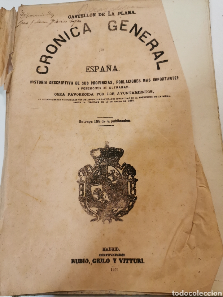 Coleccionismo de Revistas y Peri&oacute;dicos: Cr&oacute;nica general de Espa&ntilde;a. Alicante