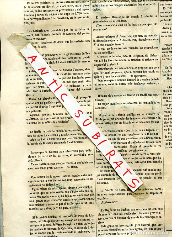 Collection Magazines and Newspapers: REVISTA A&Ntilde;O 1874 TERCERA GUERRA CARLISTA EN CUENCA TERUEL TOLOSA VALENCIA PERPI&Ntilde;AN FRONTERA FRANCIA