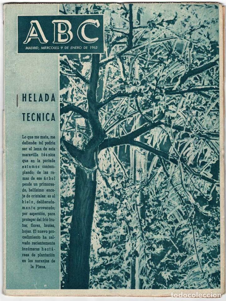 Coleccionismo de Revistas y Peri&oacute;dicos: Peri&oacute;dico ABC 9 Enero 1963. Helada t&eacute;cnica