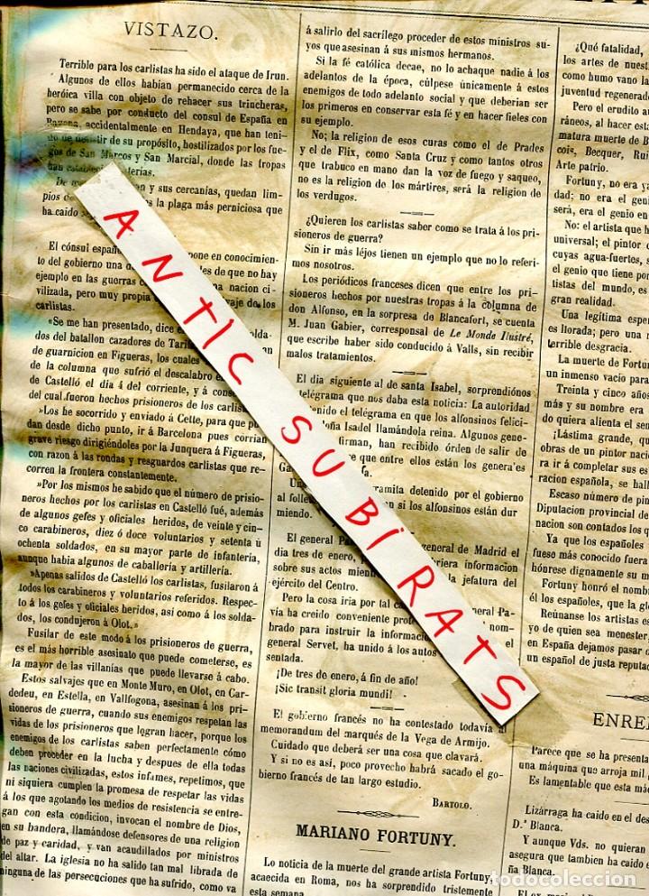 Collezionismo di Riviste e Giornali: REVISTA A&Ntilde;O 1874 TERCERA GUERRA CARLISTA EN IRUN SAN MARCIAL HENDAYA PERPI&Ntilde;AN CASTELLO CARDEDEU
