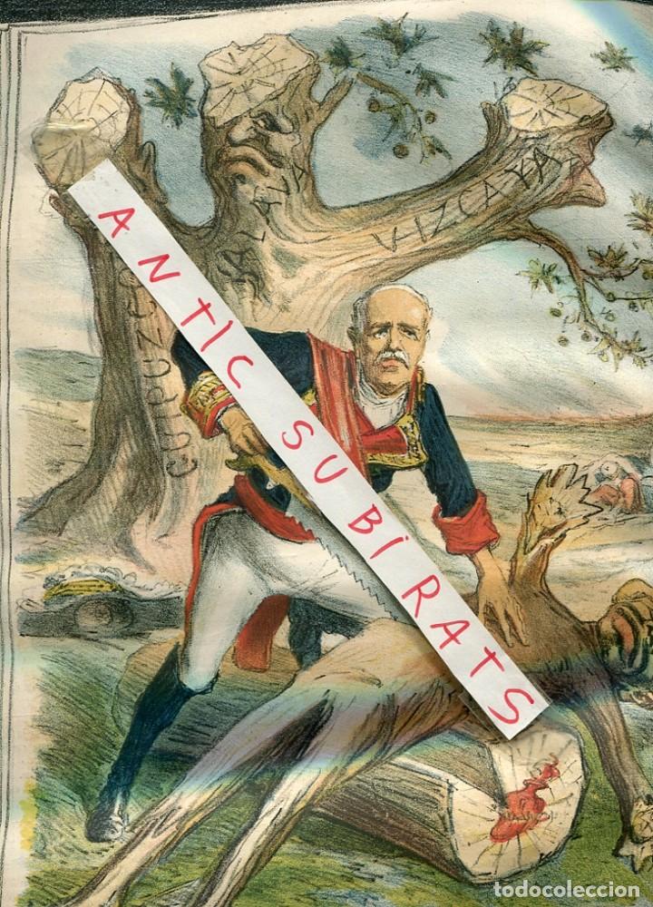 Collection Magazines and Newspapers: REVISTA A&Ntilde;O 1874 TERCERA GUERRA CARLISTA CARICATURA DEL REY CARLOS VII ALAVA GUIPUZCOA VIZCAYA