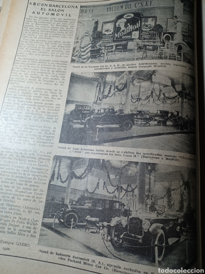Coleccionismo de Revistas y Peri&oacute;dicos: ABC EN BARCELONA EL SALON DEL AUTOM&Oacute;VIL. A&Ntilde;O 1922 . 30 X 22 CM . HOJA