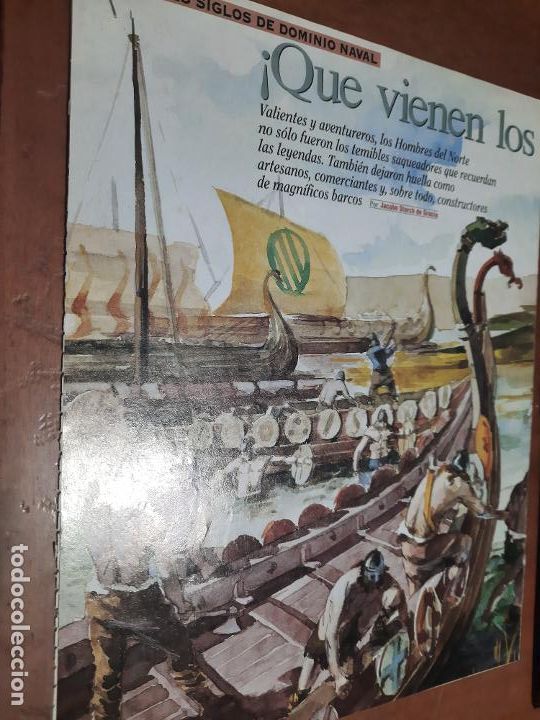 Coleccionismo de revistas y peri&oacute;dicos: VIKINGOS. DOMINIO NAVAL. 6 P&Aacute;GINAS. ARTICULO EXTRAIDO DE UNA REVISTA. BUEN ESTADO.