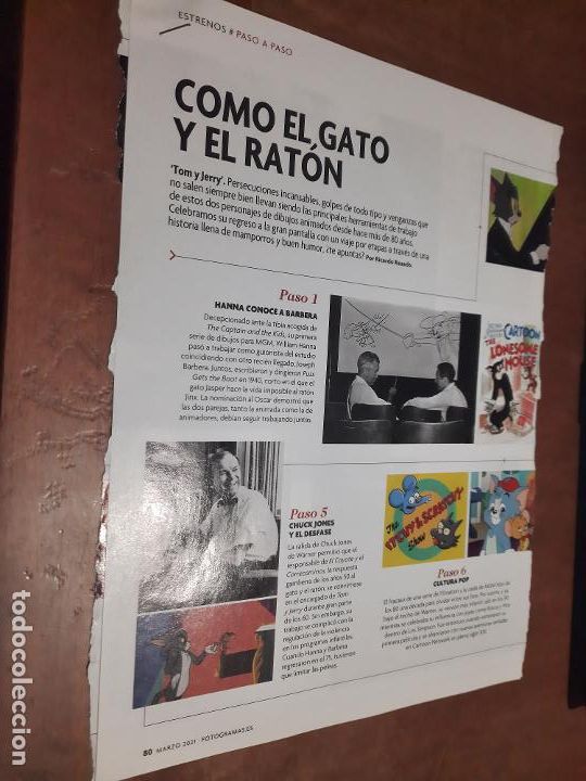 Coleccionismo de Revistas y Peri&oacute;dicos: TOM Y JERRY. 4 P&Aacute;GINAS. ART&Iacute;CULO EXTRAIDO DE UNA REVISTA. BUEN ESTADO.