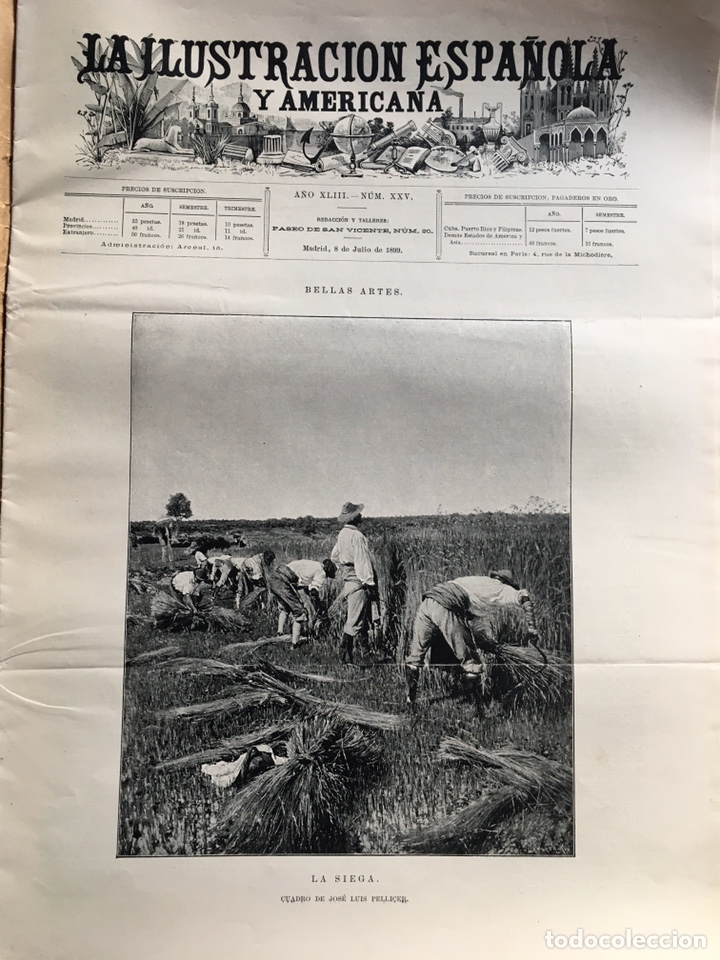 Collection Magazines and Newspapers: Ilustr Esp y A. 1899. Breta&ntilde;a Castillo Josselin. Gobierno Francia. Poeta Antonio Arzac