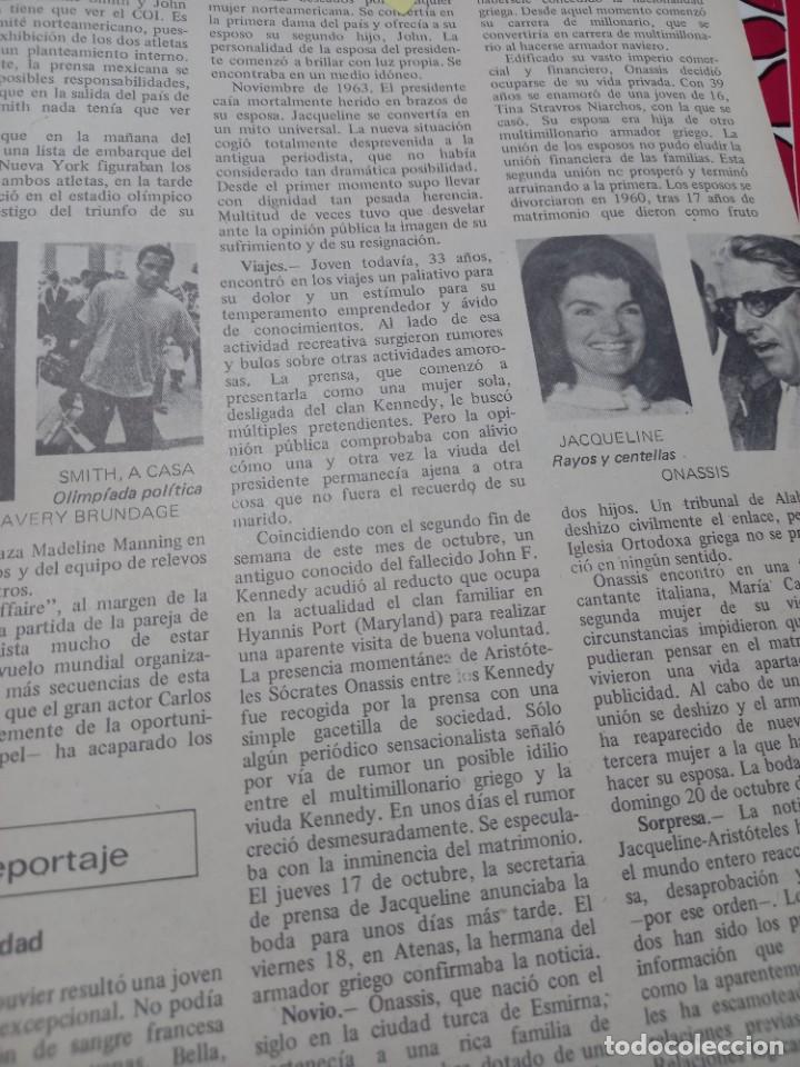Collezionismo di Riviste e Giornali: NOVIAZGO DE JACQUELINE KENNEDY Y ONASSIS. RECORTE REVISTA SP OCTUBRE 1968