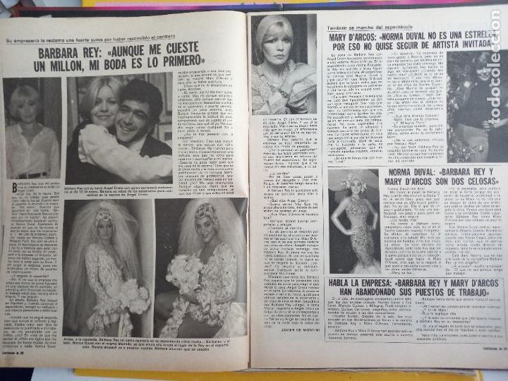 Coleccionismo de revistas y peri&oacute;dicos: barbara rey angel cristo norma duval mary d'arcos