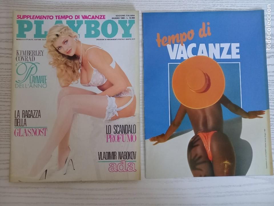 Coleccionismo de Revistas y Peri&oacute;dicos: PLAYBOY N.6 GIUGNO 1989 KIMBERLEY CONRAD NATALYA NEGODA EMILY HART + ALLEGATO TATTILO EDIZIONI
