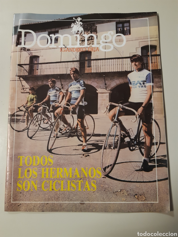 Coleccionismo de Revistas y Peri&oacute;dicos: Revista domingo deia portada ciclismo hermanos Gonz&aacute;lez Salvador Reynolds