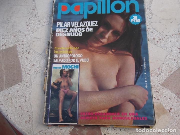 Coleccionismo de revistas y peri&oacute;dicos: papillon n&ordm; 4, poster mochi, pilar velazquez, rossy lucelly, lolita flores, jack nicholson