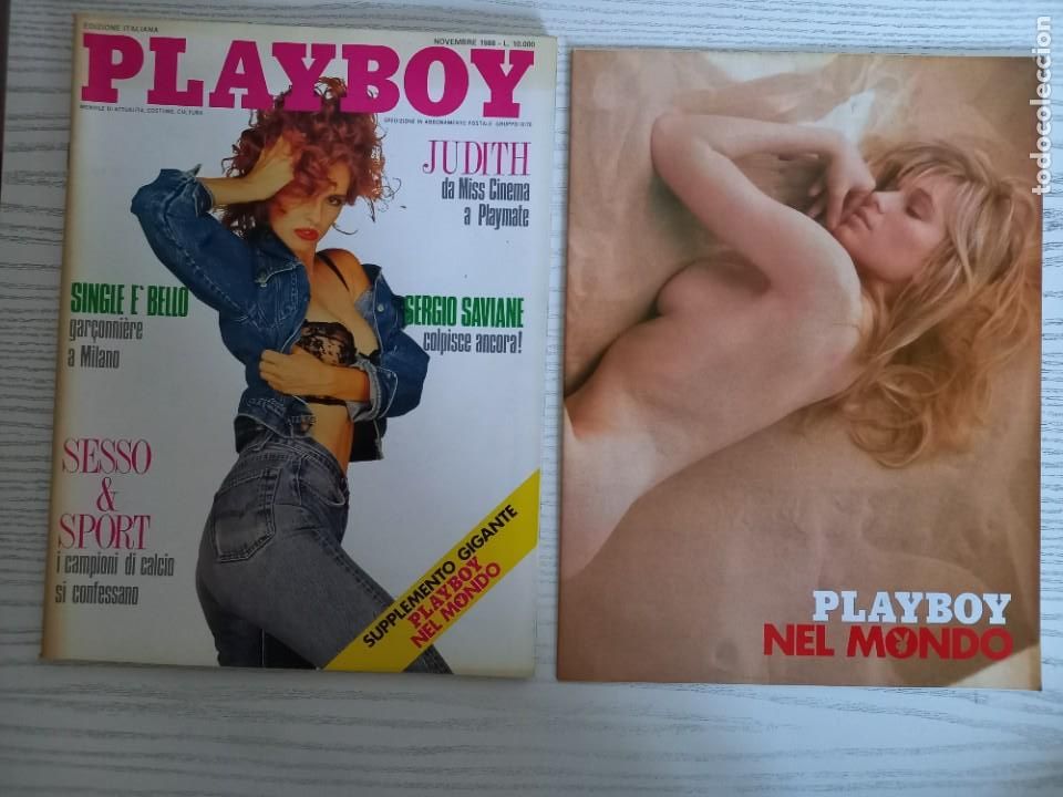 Colecionismo de Revistas e Jornais: PLAYBOY N.11 NOVEMBRE 1988 + ALLEGATO JUDITH MARJAI BELINDA POSTER TATTILO EDIZIONI