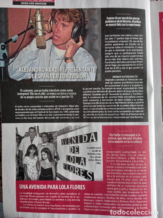 Coleccionismo de Revistas y Peri&oacute;dicos: 1994 lola flores inguracion de la avenida en marbella alejandro abad eurovision