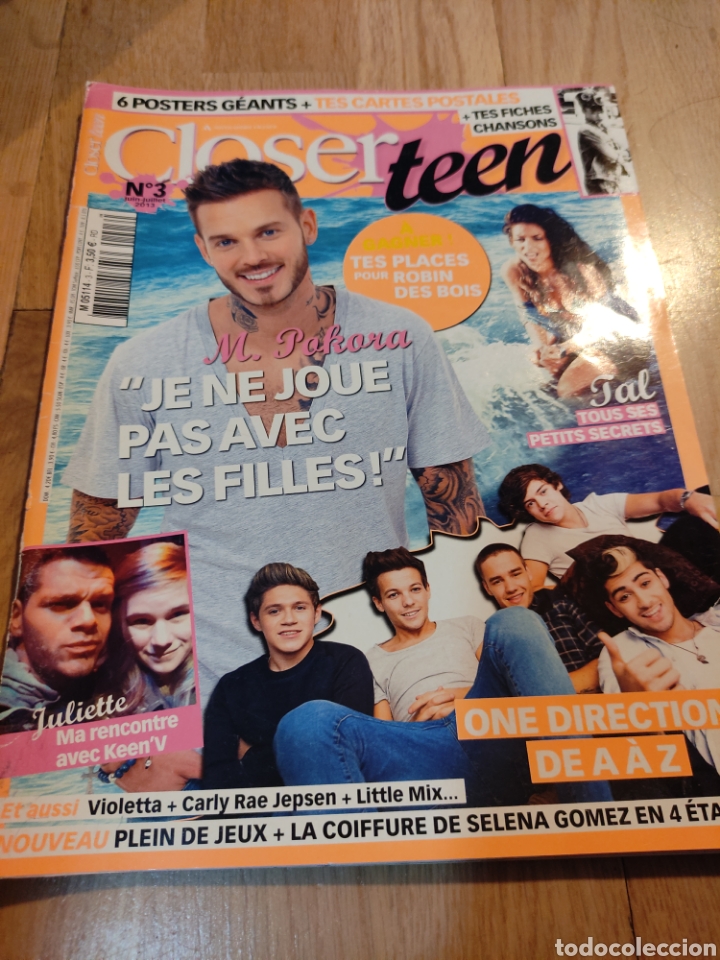Coleccionismo de revistas y peri&oacute;dicos: Selena G&oacute;mez One Direction Taylor Swift Miley Cyrus Rihanna revista francesa 2013 con posters