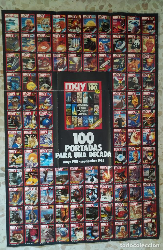 Coleccionismo de Revistas y Peri&oacute;dicos: POSTER REVISTA MUY INTERESANTE 100 PORTADAS PARA UNA DECADA