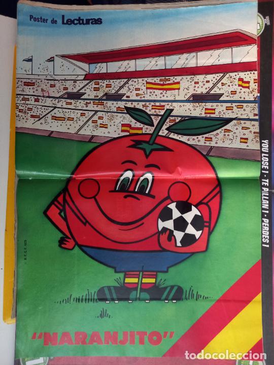 Coleccionismo de Revistas y Peri&oacute;dicos: P&Oacute;STER DE NARANJITO - MUNDIAL ESPA&Ntilde;A 82 - Obsequio de la revista LECTURAS FUTBOL EN ACCION