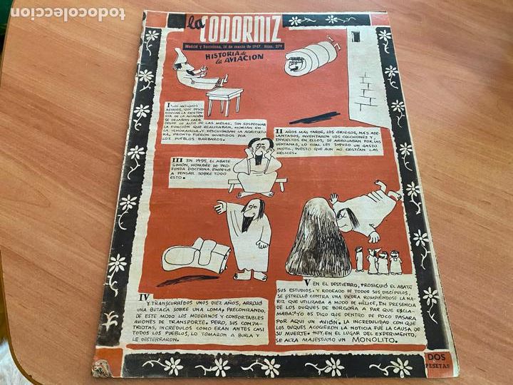 Coleccionismo de Revistas y Peri&oacute;dicos: CODORNIZ N&ordm; 279 16 MARZO 1947. HISTORIA AVIACION (COD1)