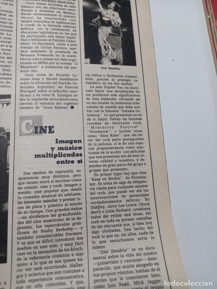 Coleccionismo de Revistas y Peri&oacute;dicos: ESTRENO DEL DOCUMENTAL SOBRE LA VIDA DE JIMI HENDRIX. RECORTE TRIUNFO SEPTIEMBRE 1979