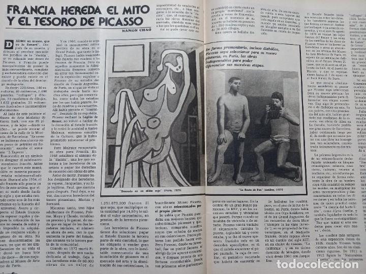Sammeln von Zeitschriften und Zeitungen: FRANCIA HERADA EL MITO Y EL TESORO DE PICASSO. RECORTE TRIUNFO NOVIEMBRE 1979