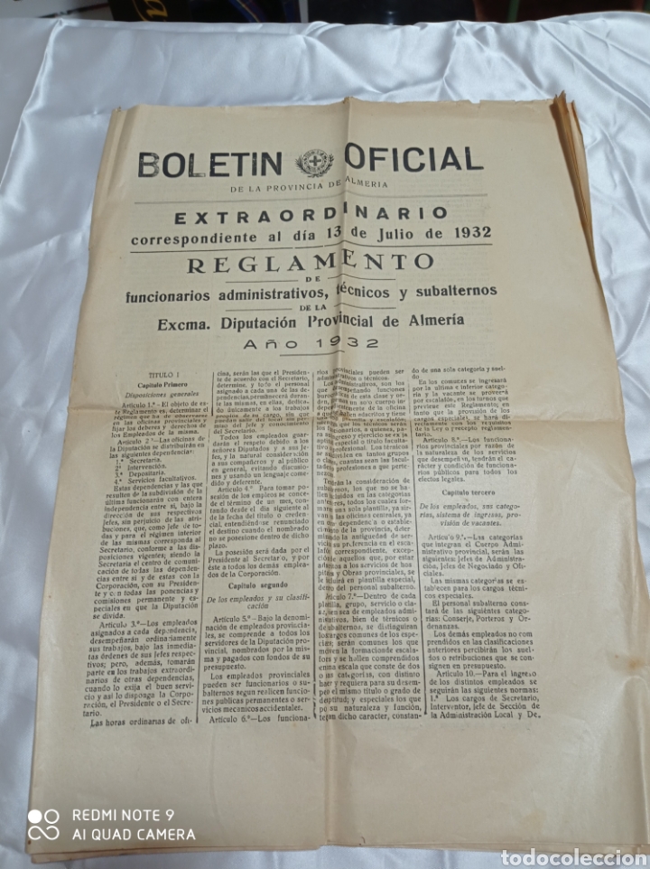 Coleccionismo de Revistas y Peri&oacute;dicos: BOLET&Iacute;N OFICIAL DE LA PROVINCIA DE ALMER&Iacute;A 13-7-1932