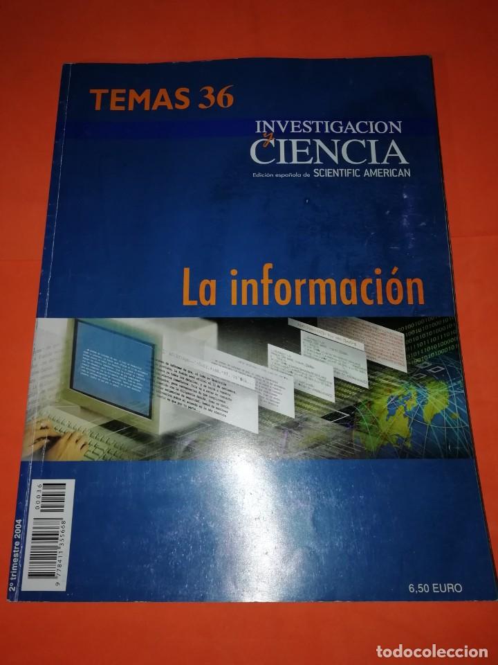 Coleccionismo de Revistas y Peri&oacute;dicos: TEMAS N&ordm; 36. INVESTIGACION Y CIENCIA. 2&ordm; TRIMESTRE 2004. PRENSA CIENTIFICA