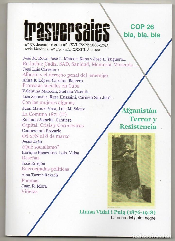Coleccionismo de revistas y peri&oacute;dicos: Trasversales n&ordm; 57, 2021. COP 26, Afganist&aacute;n, Cuba, Socialismo, Comuna de Par&iacute;s...