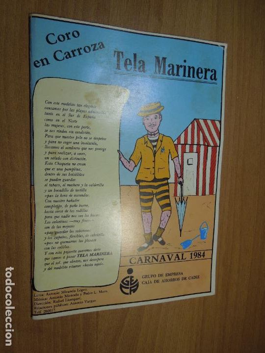 Coleccionismo de Revistas y Peri&oacute;dicos: CORO EN CARROZA - TELA MARINERA - CARNAVAL 1984 - CAJA AHORROS CADIZ