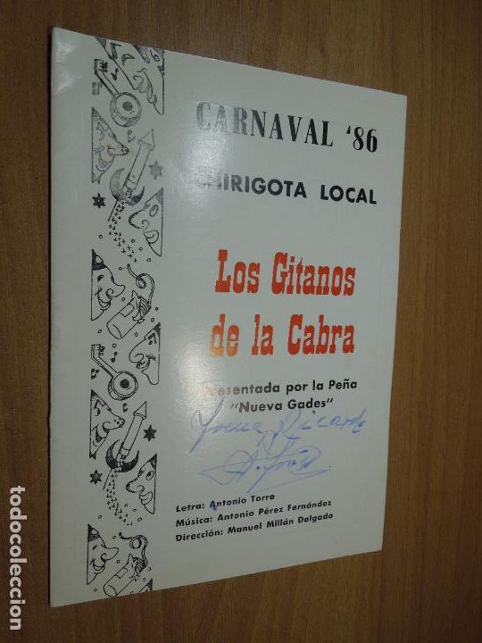 Coleccionismo de Revistas y Peri&oacute;dicos: CARNAVAL 86 C&Aacute;DIZ - LOS GITANOS DE LA CABRA - ANTONIO TORRE - MANUEL MILLAN - ANTONIO PEREZ