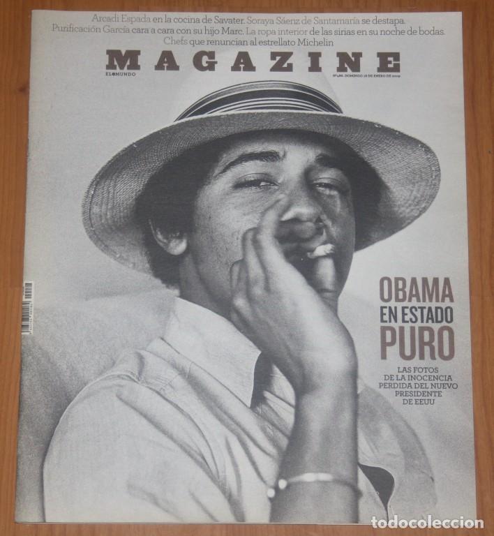 Coleccionismo de Revistas y Peri&oacute;dicos: MAGAZINE EL MUNDO #486 2009 Barack Obama Edgar Allan Poe Soraya Saenz de Santamaria revista