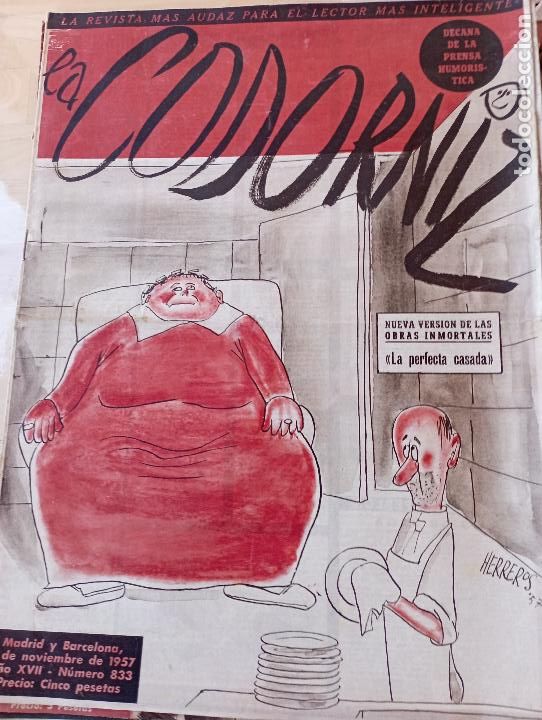 Coleccionismo de Revistas y Peri&oacute;dicos: La Codorniz num 833- 3 NOVIEMBRE 1957 a&ntilde;o XVII