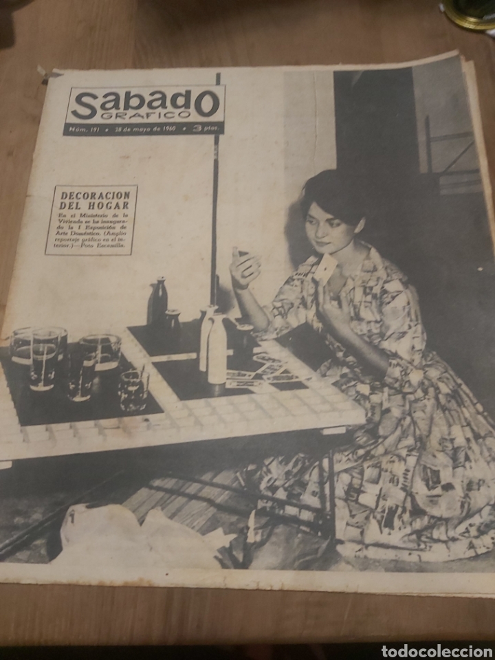 Coleccionismo de revistas y peri&oacute;dicos: 1960 S&Aacute;BADO GR&Aacute;FICO N&Uacute;MERO 191 DECORACION HOGAR GAFAS MARIPOSA &Oacute;PTICA MODA/FESTIVAL CANNES/LOLA FLOR