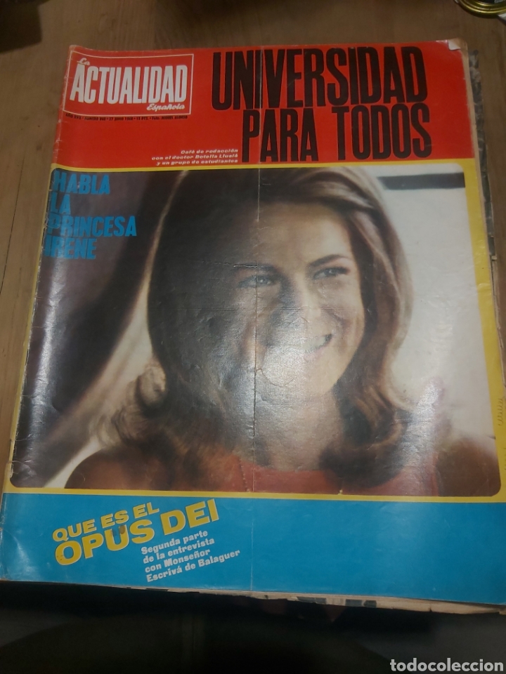 Collection Magazines and Newspapers: VER SUMARIO ACTUALIDAD 860 A&Ntilde;O 1968 PRINCESA IRENE UNIVERSIDAD PARA TODOS /OPUS DEI QUE ES ?