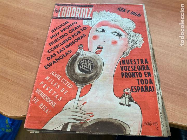 Coleccionismo de Revistas y Peri&oacute;dicos: LA CODORNIZ N&ordm; 533 PORTADA HERREROS. 11 NOVIEMBRE 1951 (COD2)