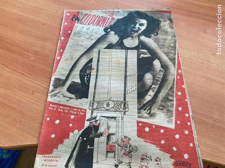 Coleccionismo de Revistas y Peri&oacute;dicos: LA CODORNIZ N&ordm; 503 PORTADA HERREROS. 1 JULIO 1951 (COD2)