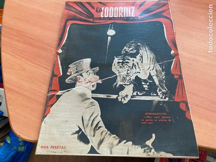 Coleccionismo de revistas y peri&oacute;dicos: LA CODORNIZ N&ordm; 308 PORTADA HERREROS. 5 Octubre 1947 (COD2)