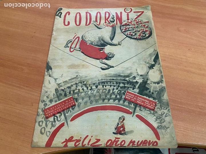 Coleccionismo de Revistas y Peri&oacute;dicos: LA CODORNIZ N&ordm; 581 PORTADA HERREROS. 4 ENERO 1953 FELIZ A&Ntilde;O NUEVO (COD2)