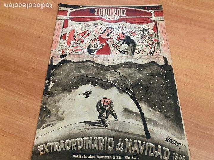 Coleccionismo de Revistas y Peri&oacute;dicos: LA CODORNIZ N&ordm; 267 PORTADA HERREROS. 22 DICIEMBRE 1946 EXTRAORDINARIO DE NAVIDAD (COD2)