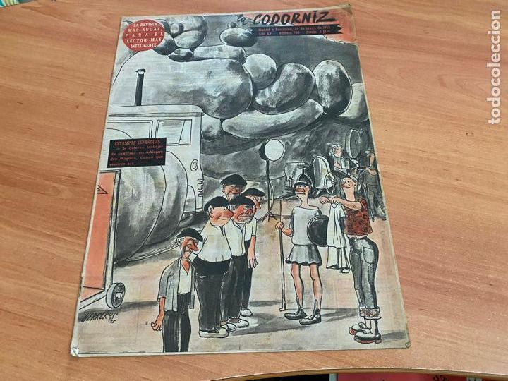 Coleccionismo de Revistas y Peri&oacute;dicos: LA CODORNIZ N&ordm; 706 PORTADA HERREROS. 29 MAYO 1955 (COD2)
