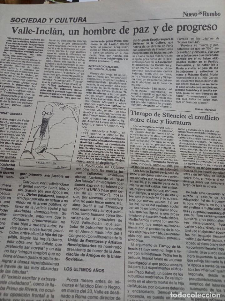 Coleccionismo de Revistas y Peri&oacute;dicos: SEMBLANZA DE VALLE INCLAN. RECORTE NUEVO RUMBO PARTIDO COMUNISTA DE LOS TRABAJADORES, ABRIL 1986